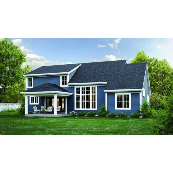 European House Plan Rear Elevation - Saybrook Bay Craftsman Home 065D-0437 - Shop House Plans and More