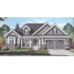 Craftsman House Plan Front of Home - Baldwin Way Ranch Home 065D-0438 - Shop House Plans and More