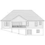 Craftsman House Plan Rear Elevation - Baldwin Way Ranch Home 065D-0438 - Shop House Plans and More