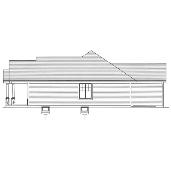 Arts & Crafts House Plan Right Elevation - Addison Creek Ranch Home 065D-0440 - Shop House Plans and More