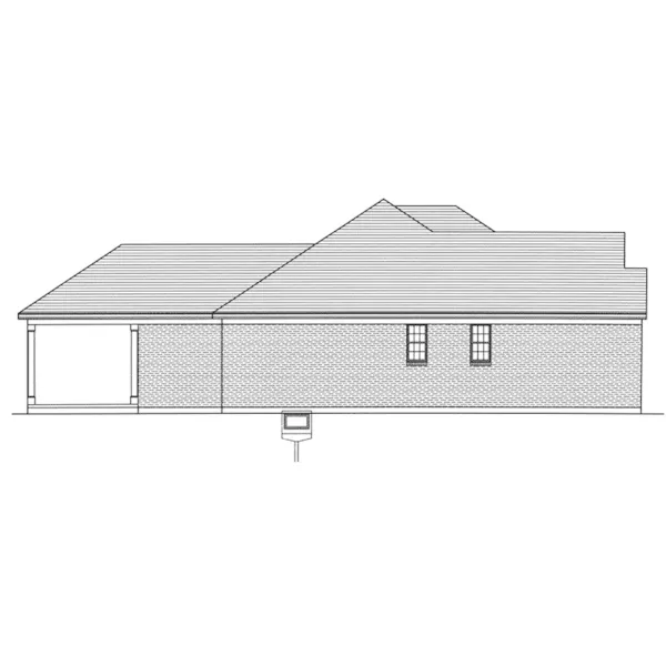 Traditional House Plan Left Elevation - Portland Hill Ranch Home 065D-0441 - Shop House Plans and More