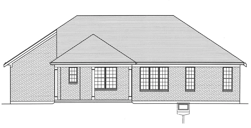 Rustic House Plan Rear Elevation - 065D-0441 - Shop House Plans and More