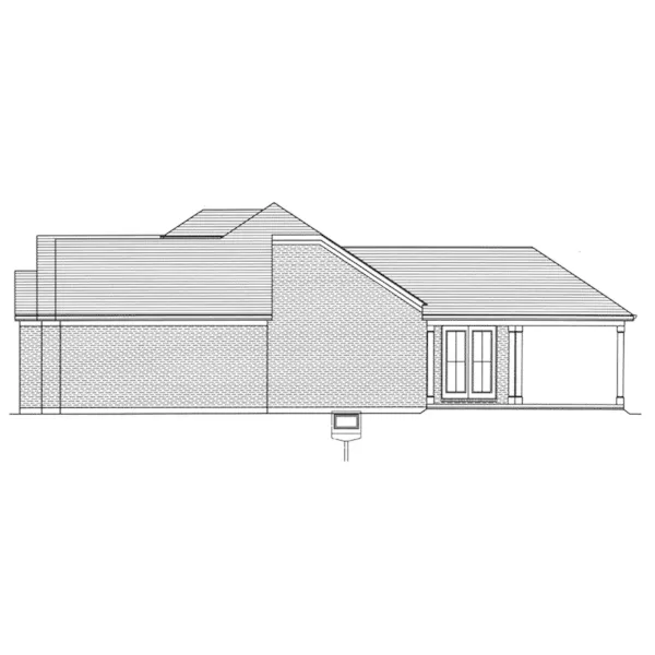 Traditional House Plan Right Elevation - Portland Hill Ranch Home 065D-0441 - Shop House Plans and More