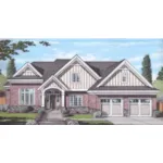 European House Plan Front of Home - Groveport Ranch Home 065D-0442 - Shop House Plans and More