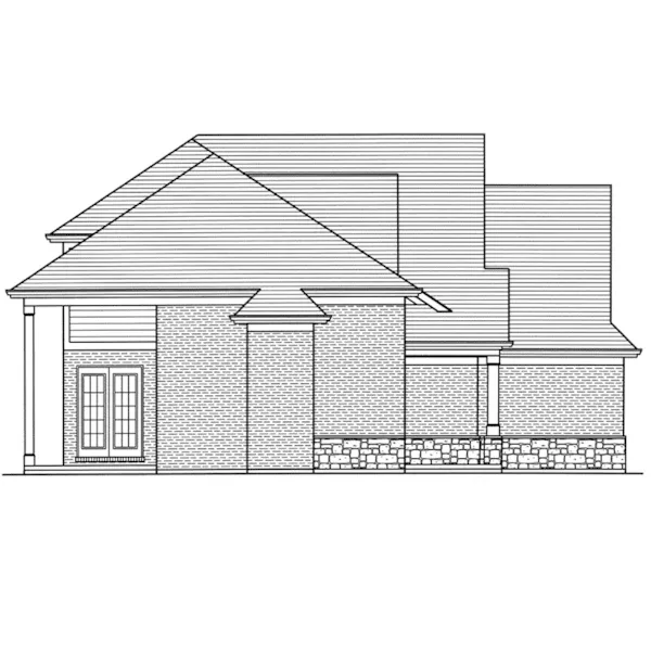 European House Plan Left Elevation - Groveport Ranch Home 065D-0442 - Shop House Plans and More