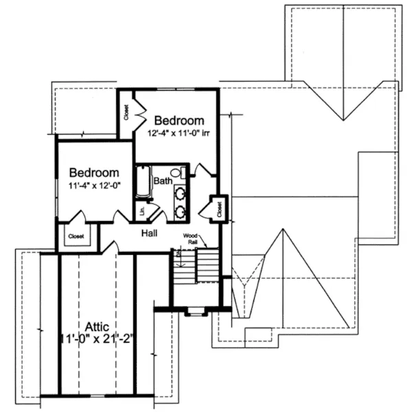 Rustic House Plan Second Floor - Elder Berry Craftsman Home 065D-0444 - Shop House Plans and More