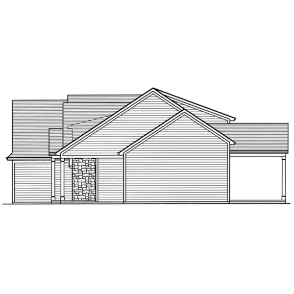 Rustic House Plan Right Elevation - Elder Berry Craftsman Home 065D-0444 - Shop House Plans and More