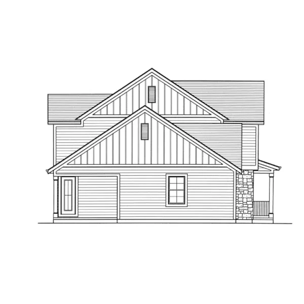 Country House Plan Left Elevation - Hopkins Bay Craftsman Home 065D-0449 - Search House Plans and More