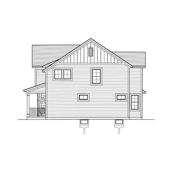 Country House Plan Right Elevation - Hopkins Bay Craftsman Home 065D-0449 - Search House Plans and More