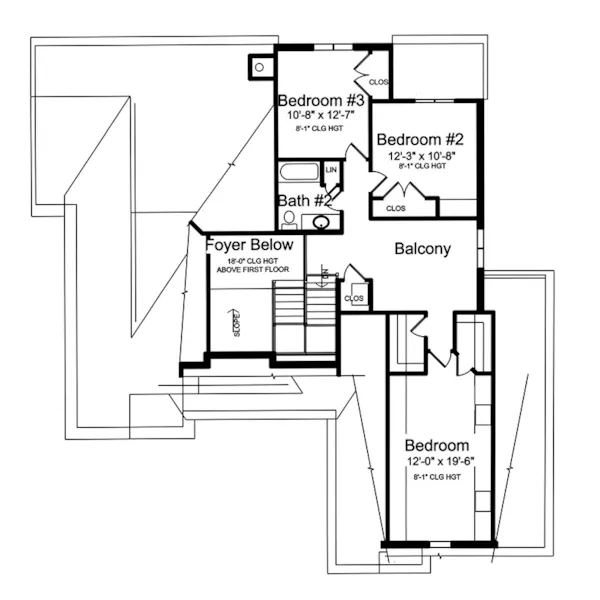 Country House Plan Second Floor - Regents Park Craftsman Home 065D-0466 | House Plans and More