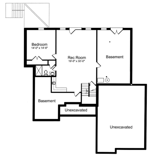 Country House Plan Lower Level Floor - Regents Park Craftsman Home 065D-0466 | House Plans and More