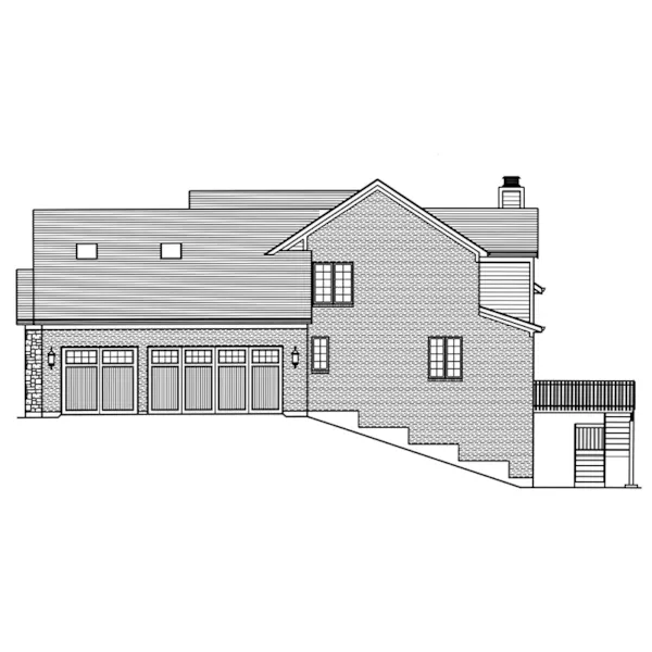 Country House Plan Right Elevation - Regents Park Craftsman Home 065D-0466 | House Plans and More