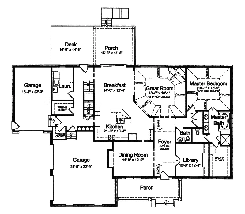 Traditional House Plan First Floor - Dorisanne Country Home 065S-0027 - Search House Plans and More