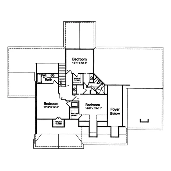 Cape Cod & New England House Plan Second Floor - Dorisanne Country Home 065S-0027 - Search House Plans and More