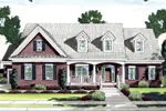 Brick Home With Inviting Covered Porch And Dormers 
