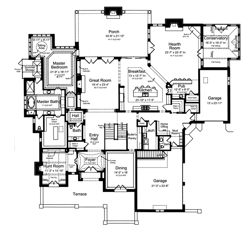 Luxury House Plan First Floor - Cadazan Luxury Home 065S-0034 - Search House Plans and More
