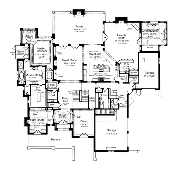 Luxury House Plan First Floor - Cadazan Luxury Home 065S-0034 - Search House Plans and More