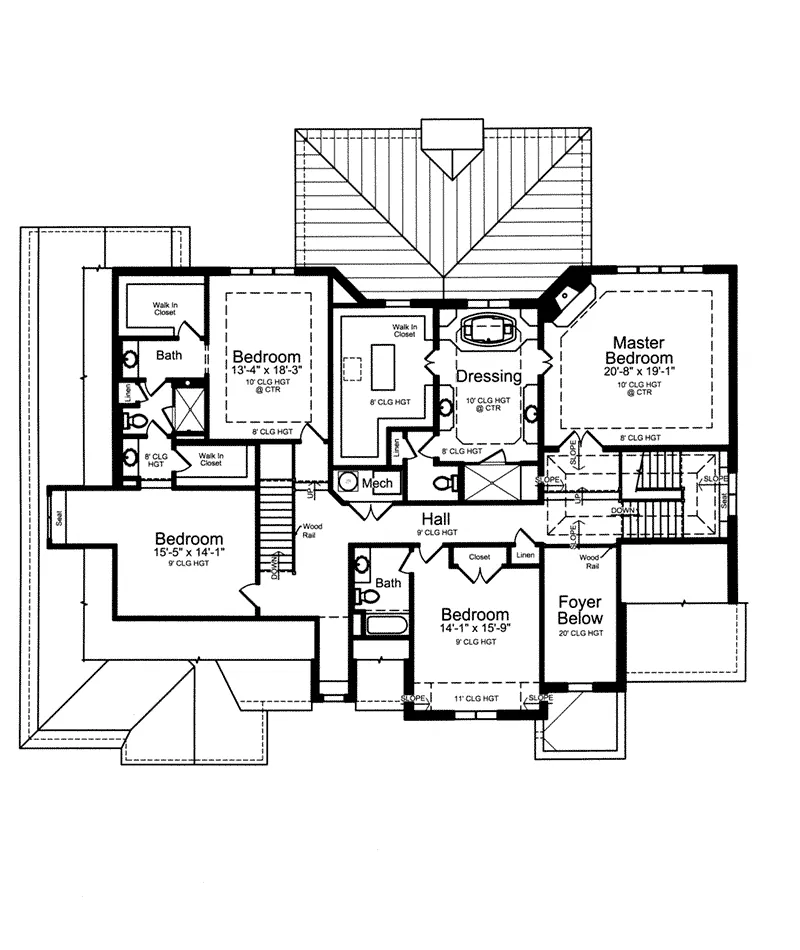 Country French House Plan Second Floor - Arreton Manor Luxury Home 065S-0038 - Search House Plans and More