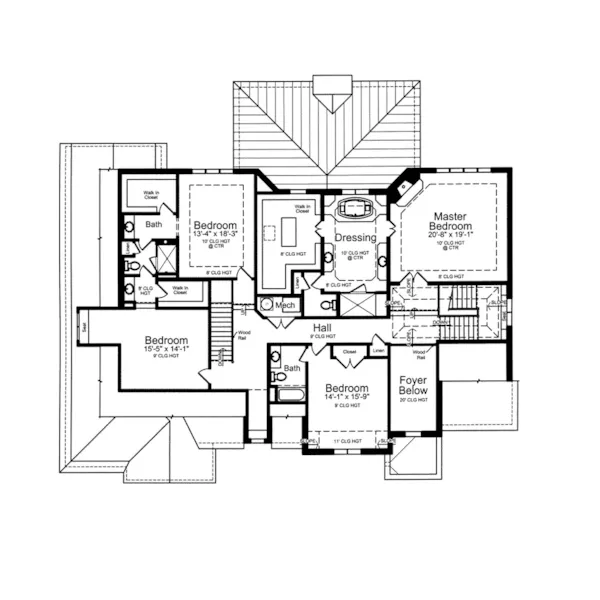 Country French House Plan Second Floor - Arreton Manor Luxury Home 065S-0038 - Search House Plans and More