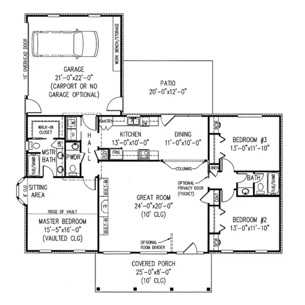 Cape Cod & New England House Plan First Floor - Higmore Cape Cod Home 067D-0004 - Search House Plans and More