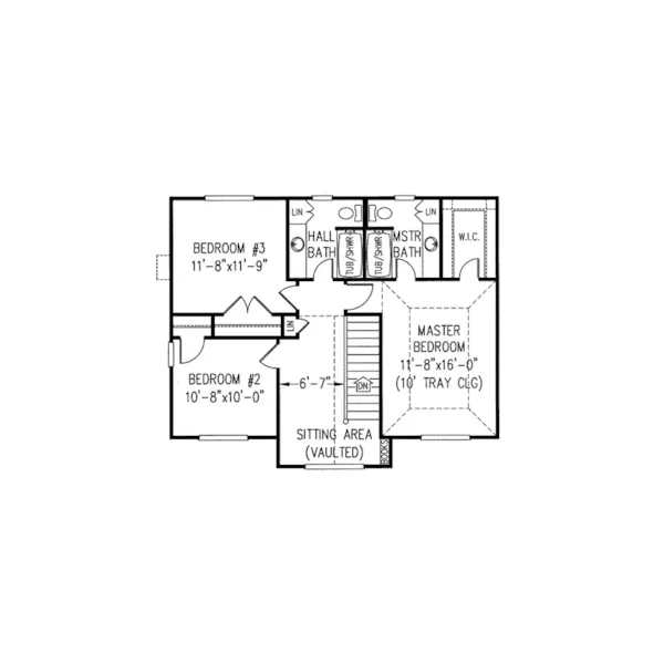 Farmhouse Plan Second Floor - Yosemite Hill Country Farmhouse 067D-0006 - Shop House Plans and More