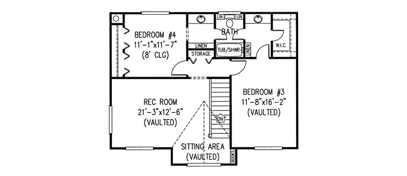 Traditional House Plan Second Floor - Lunenburg Lake Farmhouse 067D-0008 - Shop House Plans and More