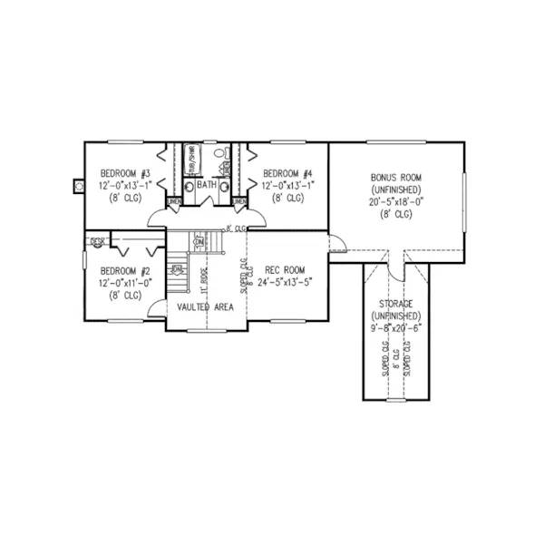 Country House Plan Second Floor - Cruden Bay Country Farmhouse 067D-0014 - Search House Plans and More