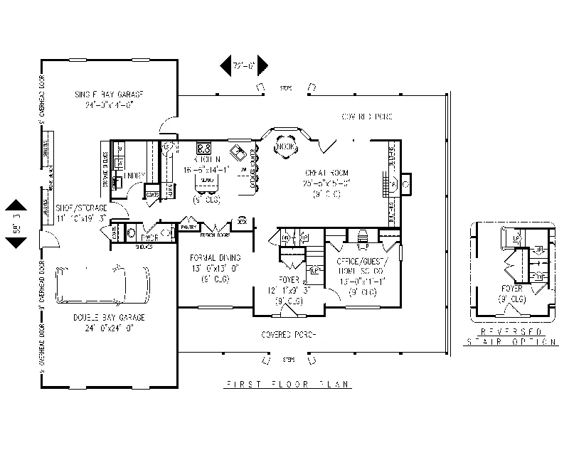 Farmhouse Plan First Floor - Laughton Country Farmhouse 067D-0021 - Shop House Plans and More