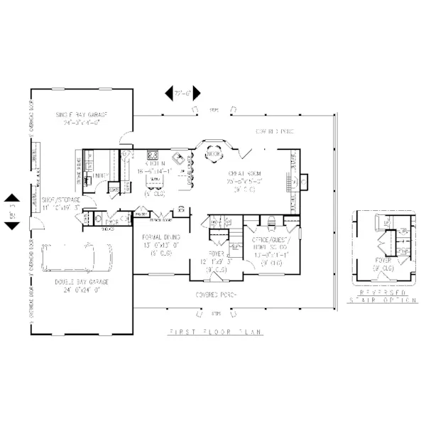 Country House Plan First Floor - Laughton Country Farmhouse 067D-0021 - Shop House Plans and More