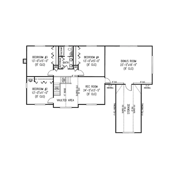 Farmhouse Plan Second Floor - Dardenne Ridge Country Home 067D-0022 - Search House Plans and More