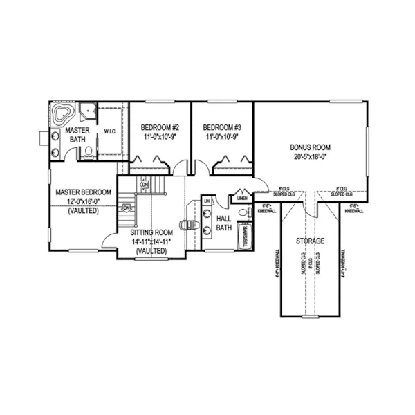 Traditional House Plan Second Floor - New Farm Country Home 067D-0024 - Shop House Plans and More