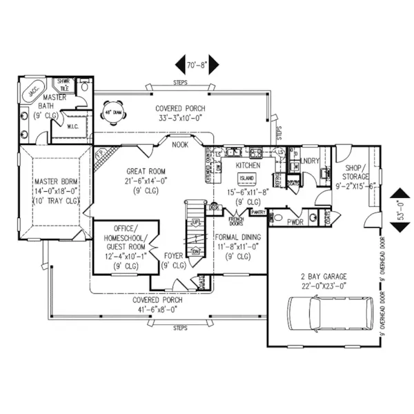 Traditional House Plan First Floor - Carlow Farm Victorian Home 067D-0025 - Search House Plans and More