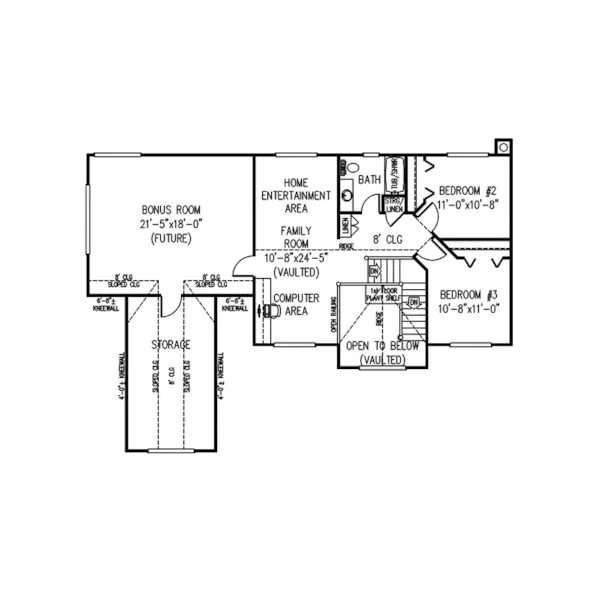 Traditional House Plan Second Floor - Hoboken Country Farmhouse 067D-0027 - Search House Plans and More