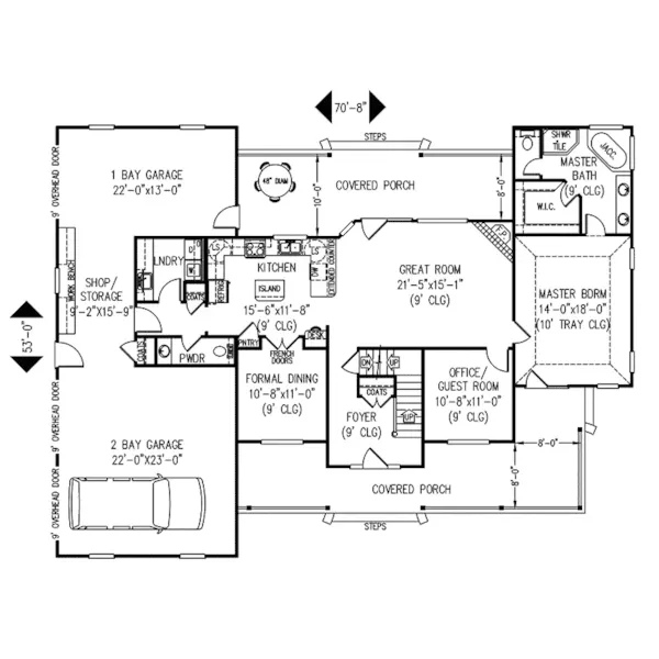 Traditional House Plan First Floor - Dahlia Farm Country Home 067D-0028 - Search House Plans and More