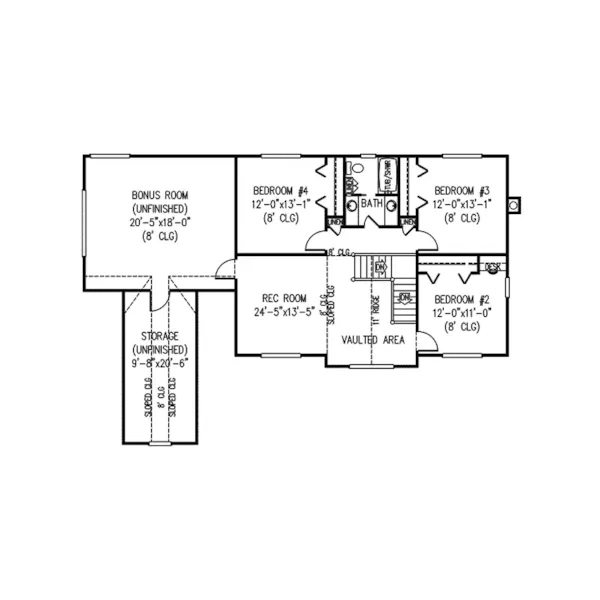 Farmhouse Plan Second Floor - Calwood Country Home 067D-0029 - Search House Plans and More