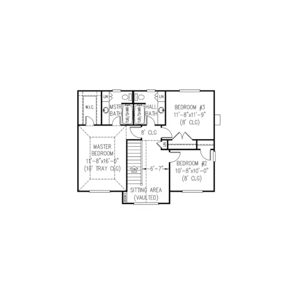 Farmhouse Plan Second Floor - Newport Landing Farmhouse 067D-0030 - Shop House Plans and More