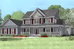Two-Story Country Farmhouse Has Great Curb Appeal