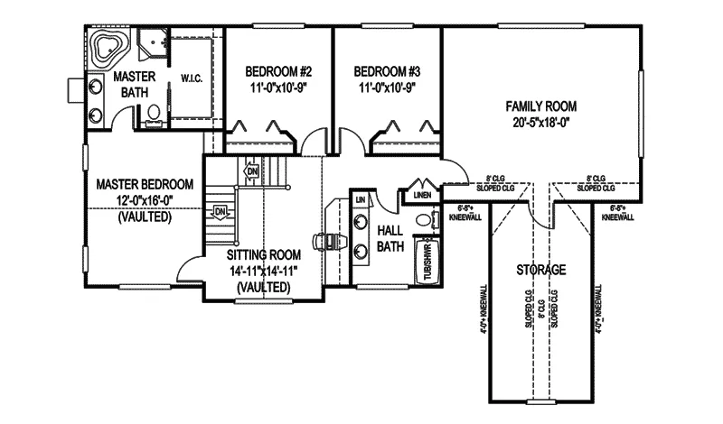 Farmhouse Plan Second Floor - Shorecrest Country Home 067D-0033 - Shop House Plans and More
