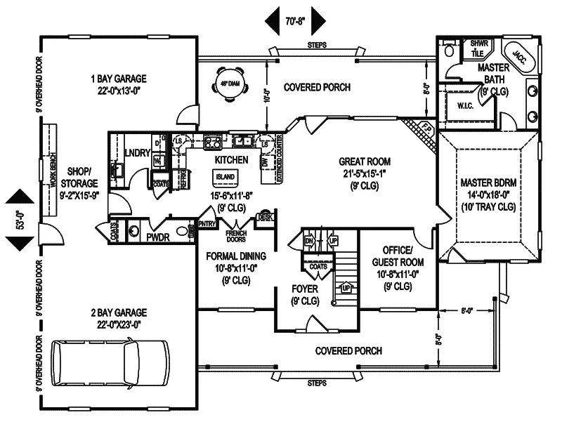 Traditional House Plan First Floor - Pennslyvania Victorian Farmhouse 067D-0034 - Shop House Plans and More