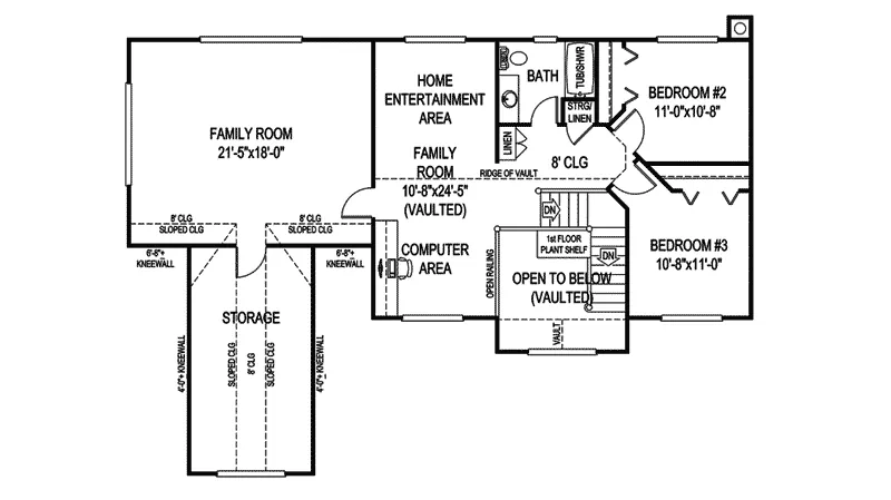 Farmhouse Plan Second Floor - Connemara Country Style Home 067D-0035 - Search House Plans and More