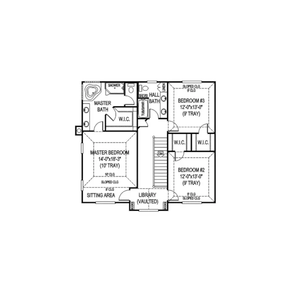 Traditional House Plan Second Floor - Sudbury Country Farmhouse 067D-0043 - Shop House Plans and More