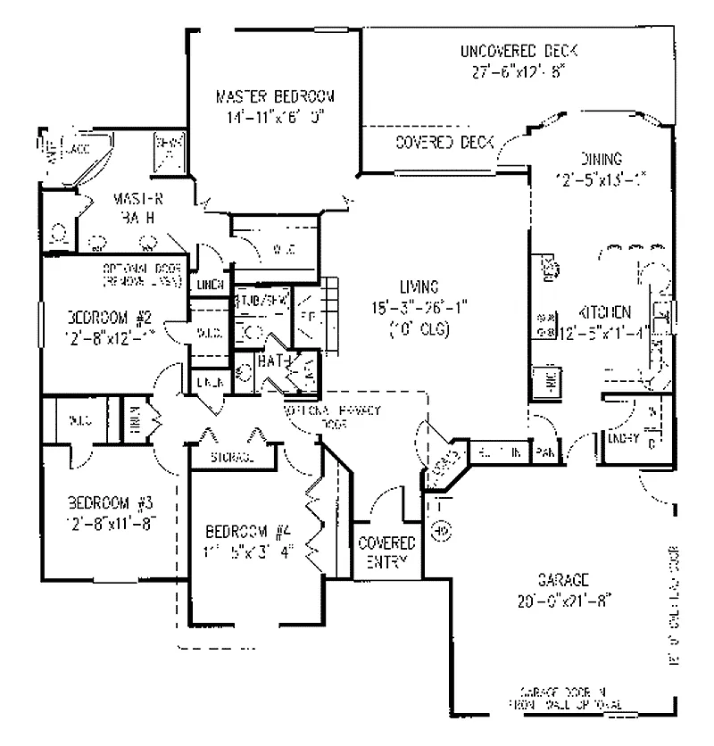 Traditional House Plan First Floor - Downing Place Ranch Home 067D-0049 - Search House Plans and More
