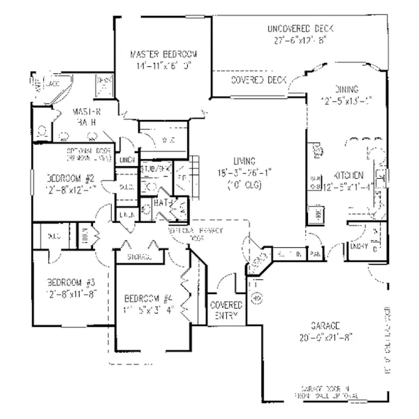 Ranch House Plan First Floor - Downing Place Ranch Home 067D-0049 - Search House Plans and More