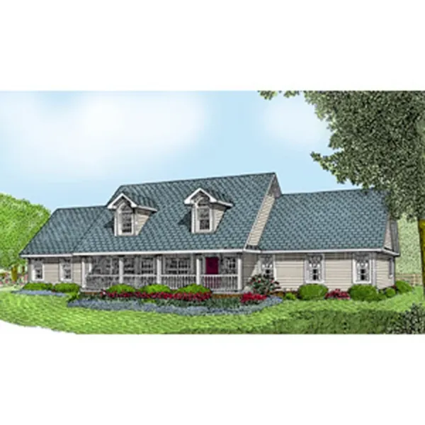 Traditional House Plan Front of Home - Lucille Country Home 067D-0050 - Shop House Plans and More