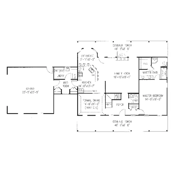 Farmhouse Plan First Floor - Newhall Country Farmhouse 067D-0053 - Shop House Plans and More