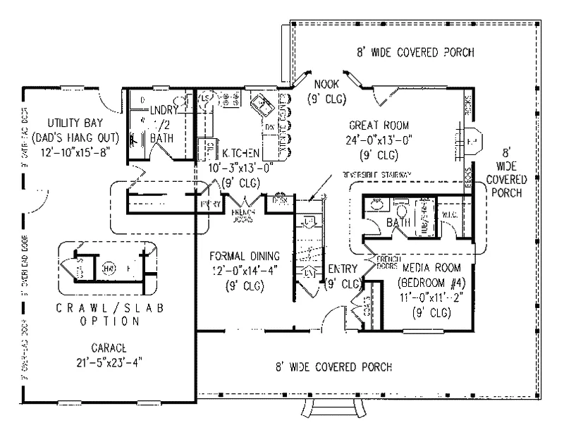 Country House Plan First Floor - Nelson Place Victorian Farmhouse 067D-0054 - Shop House Plans and More