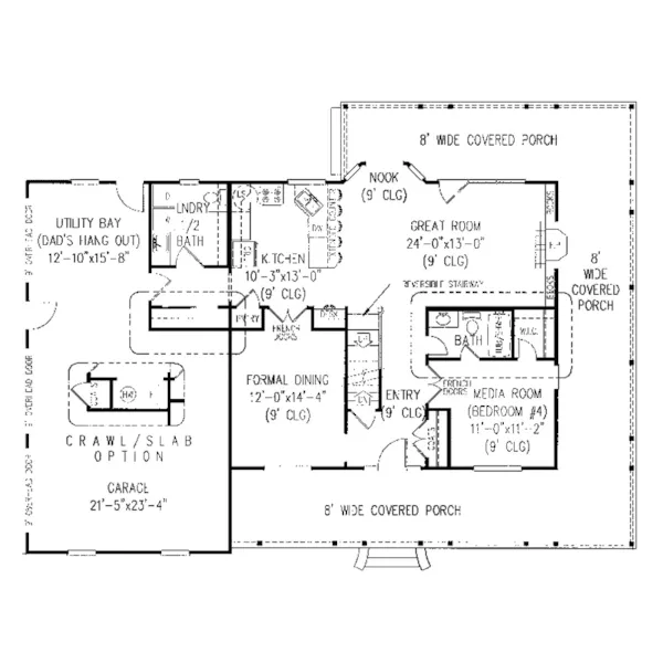 Victorian House Plan First Floor - Nelson Place Victorian Farmhouse 067D-0054 - Shop House Plans and More