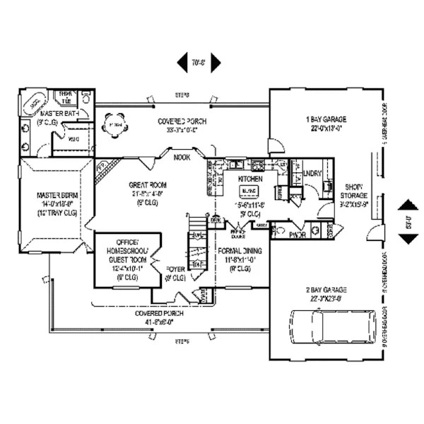 Victorian House Plan First Floor - Estevan Farm Country Home 067D-0056 - Search House Plans and More