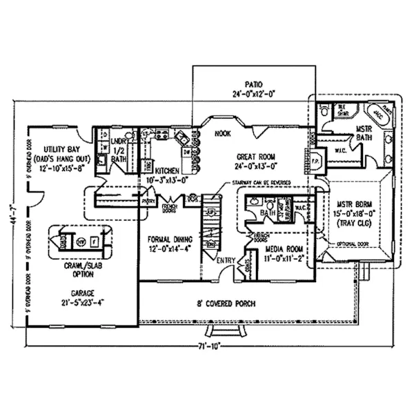 Farmhouse Plan First Floor - Brant Country Farmhouse 067D-0059 - Search House Plans and More