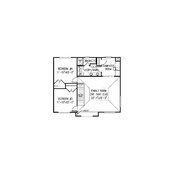 Farmhouse Plan Second Floor - Schofield Place Country Home 067D-0060 - Shop House Plans and More